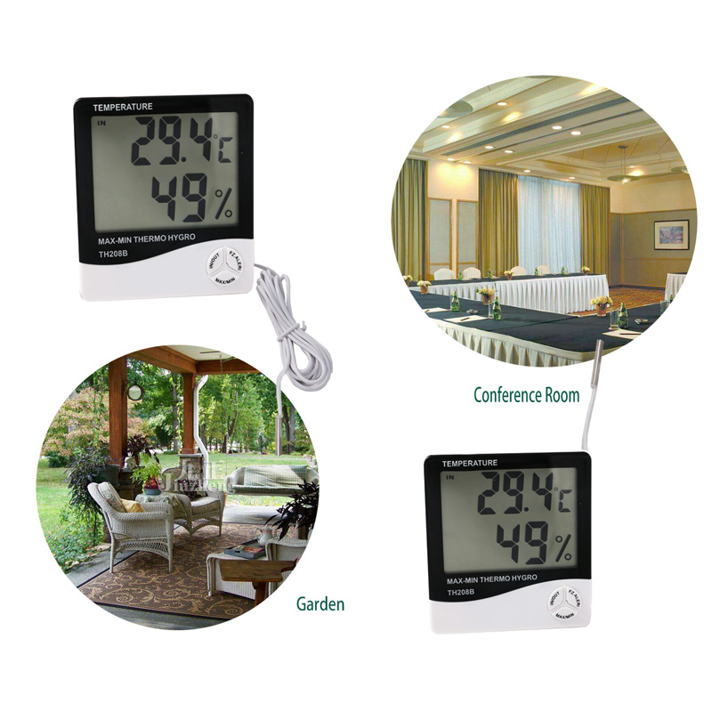 Hygrometer hat Halterungen und große LCD-Monitore für das Büro des Wohnzimmers