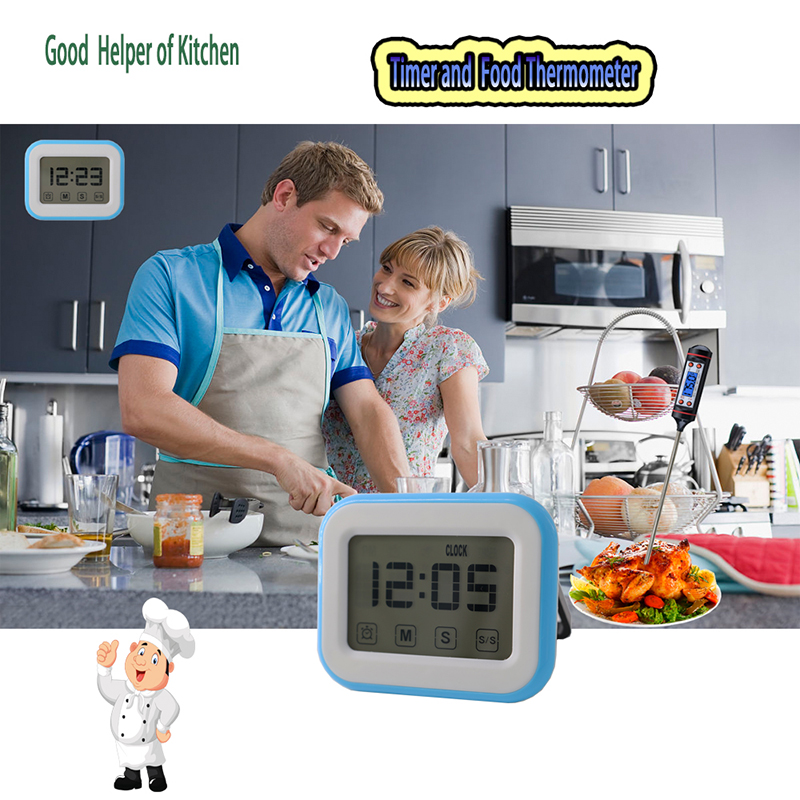 Haushalts-Küchen-Uhr-Anzeigen-Timer 24 Stunden